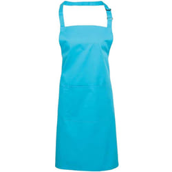 Premier Unisex Adult Colours Pocket Full Apron - One Size, Turquoise Blue