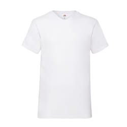 Fruit of the Loom Mens Valueweight Plain V Neck T-Shirt - S, White