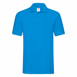 Fruit of the Loom Mens Premium Pique Polo Shirt - S, Azure Blue
