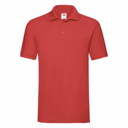 Fruit of the Loom Mens Premium Pique Polo Shirt - L, Red