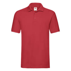 Fruit of the Loom Mens Premium Pique Polo Shirt - L, Red