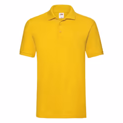 Fruit of the Loom Mens Premium Pique Polo Shirt - 3XL, Sunflower
