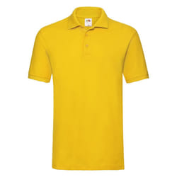 Fruit of the Loom Mens Premium Pique Polo Shirt - 3XL, Sunflower