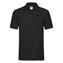 Fruit of the Loom Mens Premium Pique Polo Shirt - XXL, Black