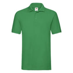 Fruit of the Loom Mens Premium Pique Polo Shirt - S, Kelly Green