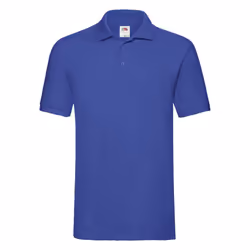 Fruit of the Loom Mens Premium Pique Polo Shirt - XXL, Royal Blue