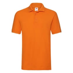 Fruit of the Loom Mens Premium Pique Polo Shirt - L, Orange