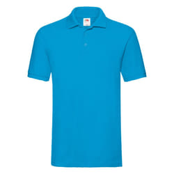 Fruit of the Loom Mens Premium Pique Polo Shirt - L, Azure Blue