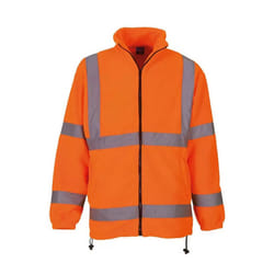 Yoko Unisex Adult Heavyweight Hi-Vis Fleece Jacket - M, Orange
