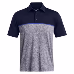 Under Armour Mens Playoff 3.0 Stripe Polo Shirt - XXL, Midnight Navy/Royal Blue/Midnight Navy