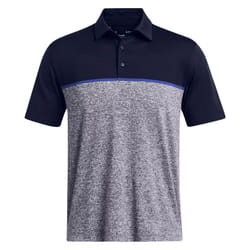 Under Armour Mens Playoff 3.0 Stripe Polo Shirt - M, Midnight Navy/Royal Blue/Midnight Navy