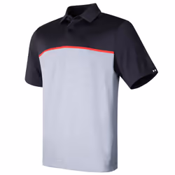Under Armour Mens Playoff 3.0 Stripe Polo Shirt - 3XL, Black/Red/Black