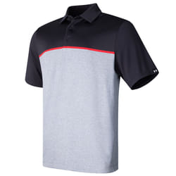 Under Armour Mens Playoff 3.0 Stripe Polo Shirt - M, Black/Red/Black
