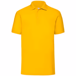 Fruit of the Loom Mens Pique Polo Shirt - M, Sunflower
