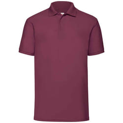 Fruit of the Loom Mens Pique Polo Shirt - XL, Burgundy