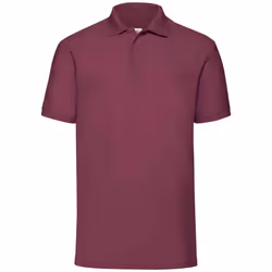 Fruit of the Loom Mens Pique Polo Shirt - XXL, Burgundy