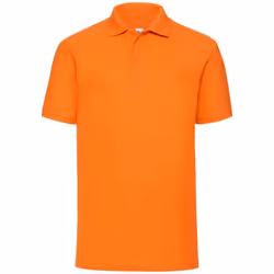 Fruit of the Loom Mens Pique Polo Shirt - S, Orange