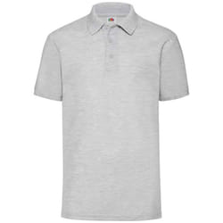 Fruit of the Loom Mens Pique Polo Shirt - XXL, Heather Grey