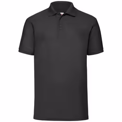 Fruit of the Loom Mens Pique Polo Shirt - XL, Black
