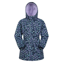 Mountain Warehouse Childrens/Kids Dale Leopard Print Lightweight Waterproof Jacket - 9-10 Years, Dusky Purple