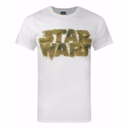Star Wars Mens Chewbacca Logo T-Shirt - S, White