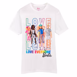 Barbie Womens/Ladies Love Everyone Pride T-Shirt - 12 UK, White