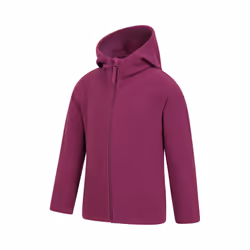 Mountain Warehouse Childrens/Kids Camber Full Zip Hoodie - 7-8 Years, Berry