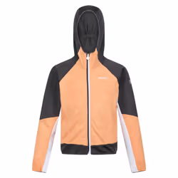 Regatta Childrens/Kids Prenton II Hooded Soft Shell Jacket - 3-4 Years, Apricot Crush/Seal Grey