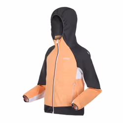 Regatta Childrens/Kids Prenton II Hooded Soft Shell Jacket - 3-4 Years, Apricot Crush/Seal Grey