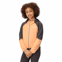 Regatta Childrens/Kids Prenton II Hooded Soft Shell Jacket - 3-4 Years, Apricot Crush/Seal Grey