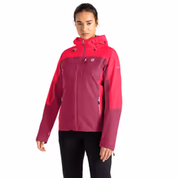 Dare 2B Womens/Ladies Mountain Series Contrast Panel Waterproof Jacket - 12 UK, Berry/Neon Pink