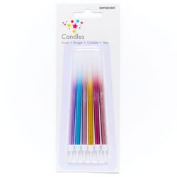 Amscan Girls Rule Ombre Candles (Pack of 6)