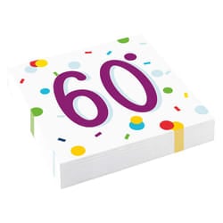 Amscan Confetti 60th Birthday Napkins (Pack of 20)