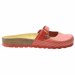 Sanosan Womens/Ladies Florencia Stripe Leather Sandals - 4 UK, Red