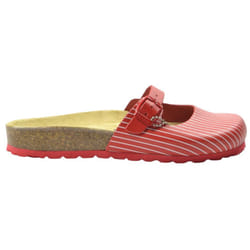 Sanosan Womens/Ladies Florencia Stripe Leather Sandals - 4 UK, Red