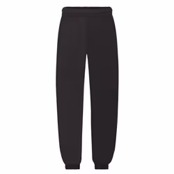 Fruit of the Loom Childrens/Kids Classic Plain Elasticated Cuff Jogging Bottoms - 12-13 Years, Black