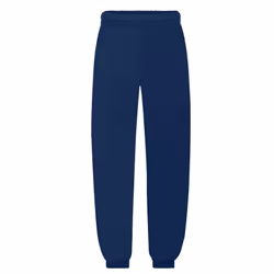 Fruit of the Loom Childrens/Kids Classic Plain Elasticated Cuff Jogging Bottoms - 7-8 Years, Navy