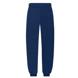 Fruit of the Loom Childrens/Kids Classic Plain Elasticated Cuff Jogging Bottoms - 7-8 Years, Navy