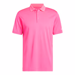 Adidas Clothing Mens Performance Polo Shirt - S, Solar Pink