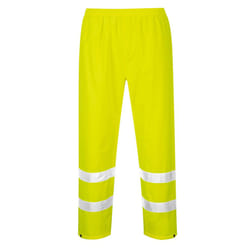 Portwest Mens Hi-Vis Rain Trousers - L, Yellow