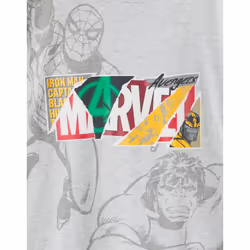Marvel Avengers Boys Comic Collage T-Shirt - 6-7 Years, Grey
