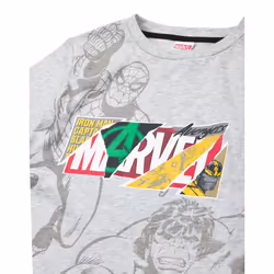 Marvel Avengers Boys Comic Collage T-Shirt - 7-8 Years, Grey
