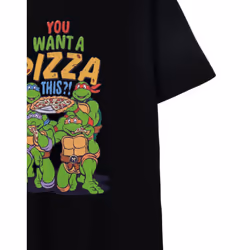 Teenage Mutant Ninja Turtles Mens You Want A Pizza This T-Shirt - 3XL, Black