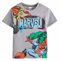 Marvel Avengers Boys Characters T-Shirt - 2-3 Years, Grey