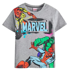 Marvel Avengers Boys Characters T-Shirt - 7-8 Years, Grey