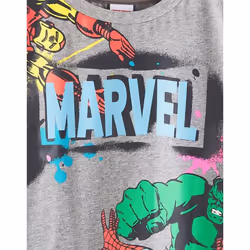 Marvel Avengers Boys Characters T-Shirt - 7-8 Years, Grey