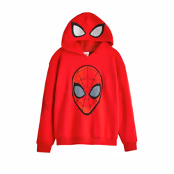 Spider-Man Childrens/Kids Face Hoodie - 4-5 Years, Red