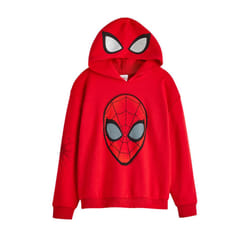 Spider-Man Childrens/Kids Face Hoodie - 4-5 Years, Red