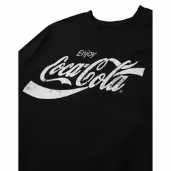 Coca-Cola Unisex Adult Distressed Logo T-Shirt - XXL, Black