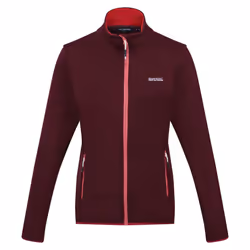Regatta Womens/Ladies Newhill Marl Full Zip Fleece Jacket - 10 UK, Burgundy/Rumba Red